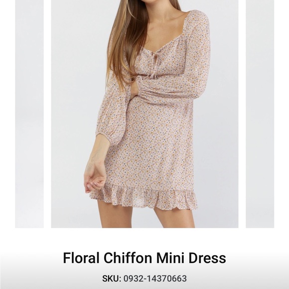 Forever21 Floral Chiffon Mini Dress - Picture 2 of 4